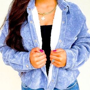 White Birch Reversed Stitching all through out,Sherpa lined NWOT Size 3X